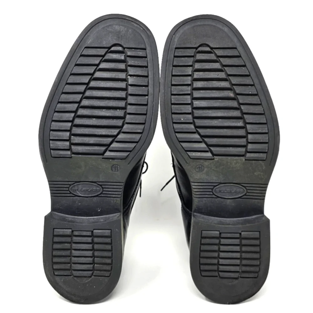 Bill Blass Black Leather Oxford Mens Size 11 Shoes‎ Lace Up